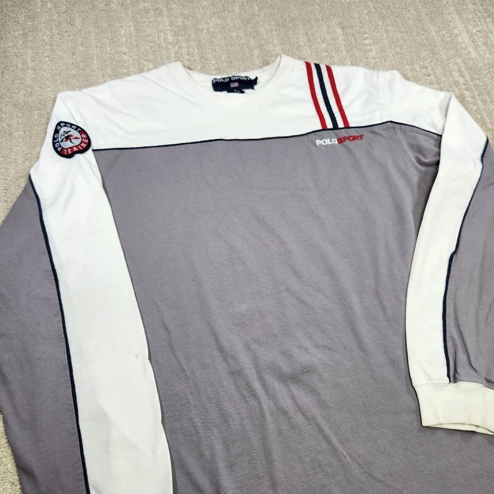 Vintage Polo Sport Ralph Lauren Shirt Men Large Trainer USA Olympics Stadium